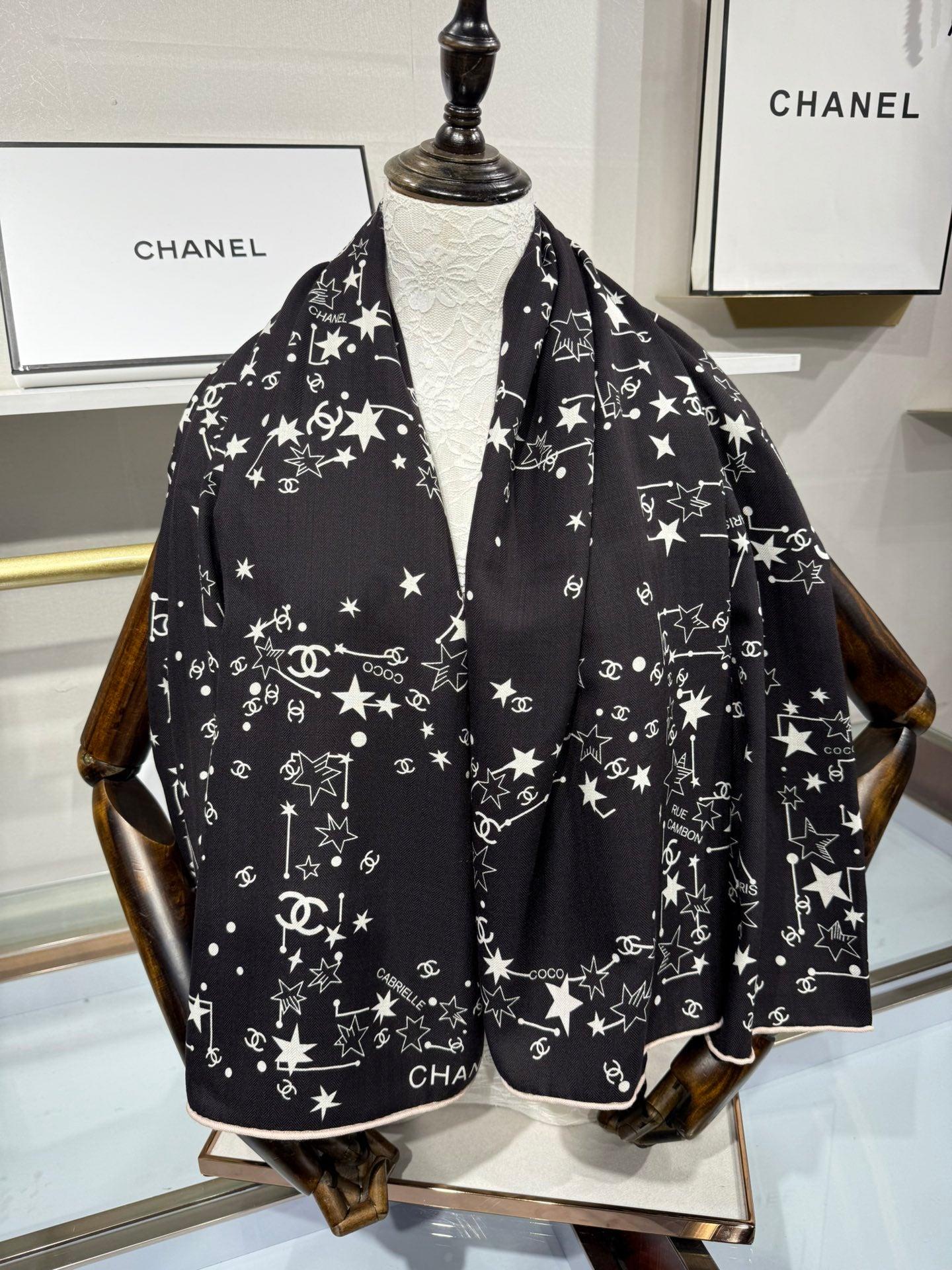 Chanel Silk Cashmere Scarf – 2025 Fall/Winter Collection