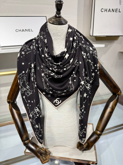 Chanel Silk Cashmere Scarf – 2025 Fall/Winter Collection