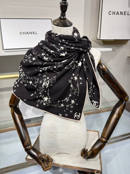Chanel Silk Cashmere Scarf – 2025 Fall/Winter Collection