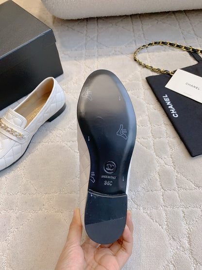 Chanel Rhinestone Chain Loafers