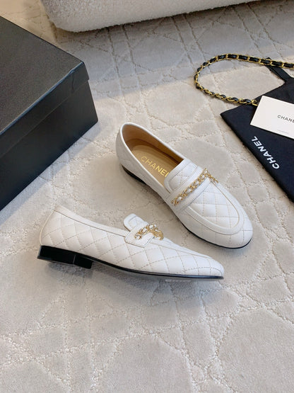 Chanel Rhinestone Chain Loafers
