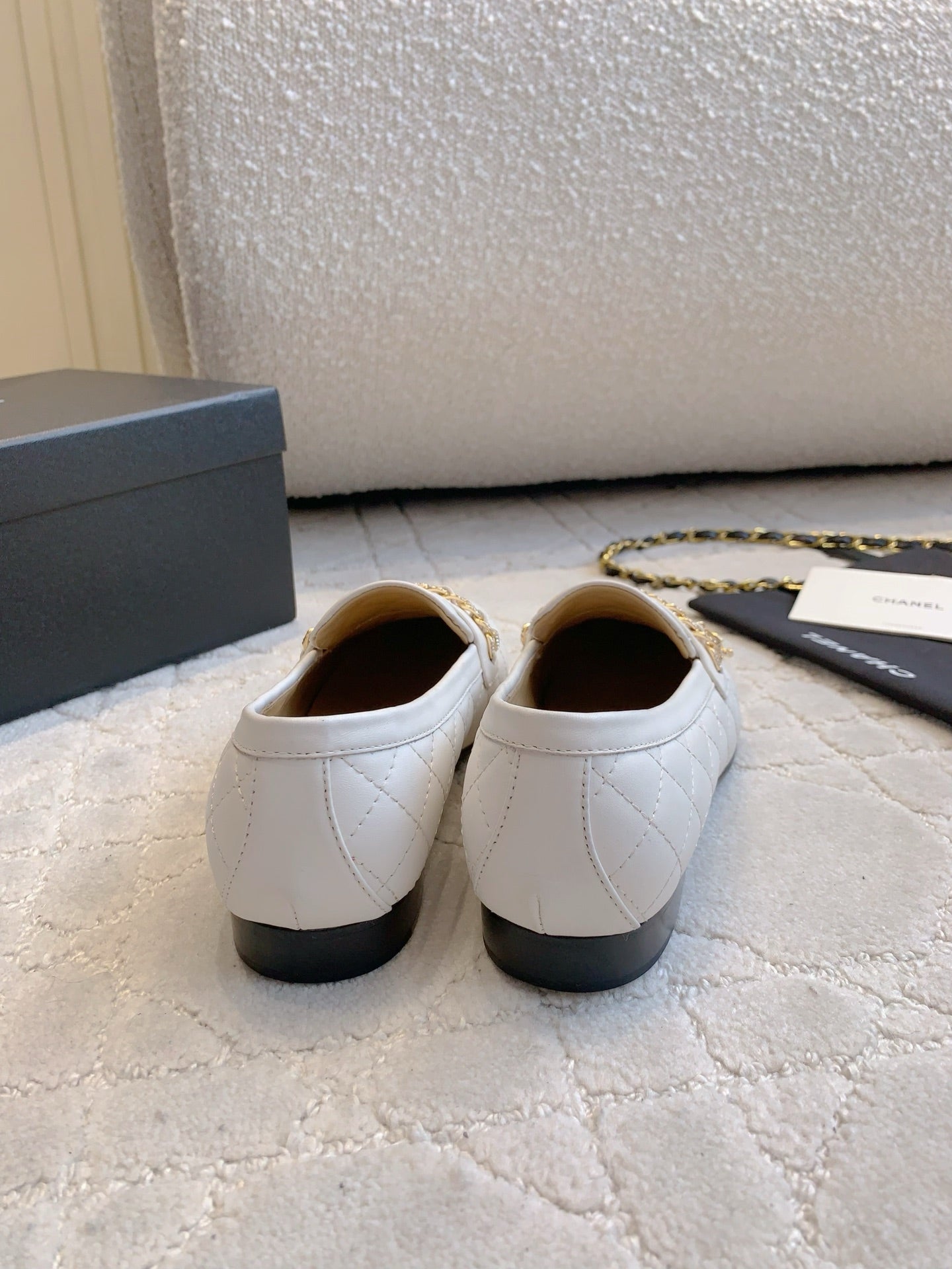 Chanel Rhinestone Chain Loafers