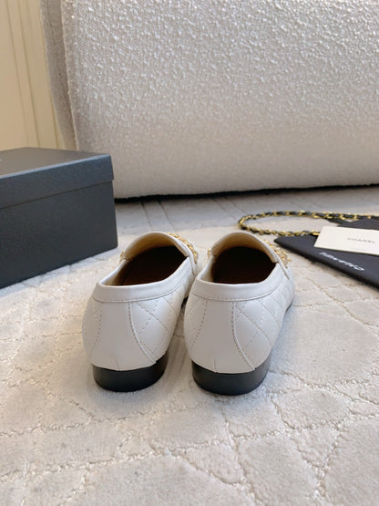 Chanel Rhinestone Chain Loafers