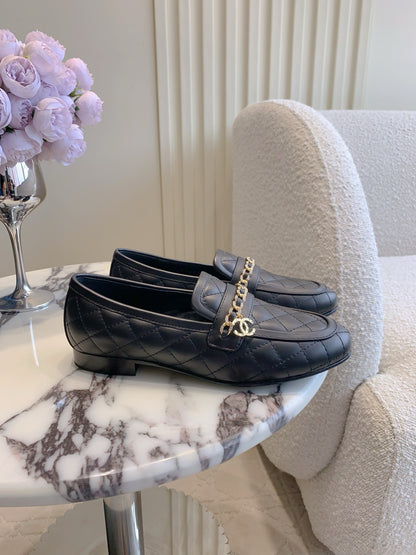 Chanel Rhinestone Chain Loafers