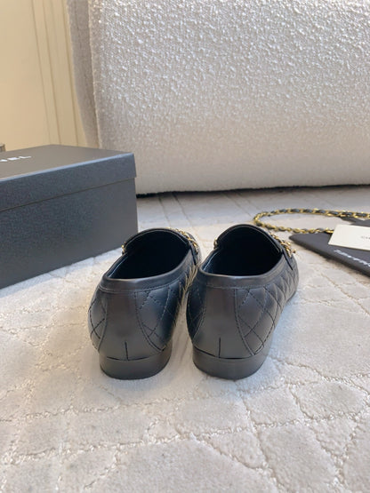 Chanel Rhinestone Chain Loafers