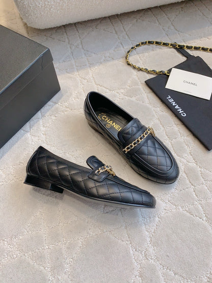Chanel Rhinestone Chain Loafers