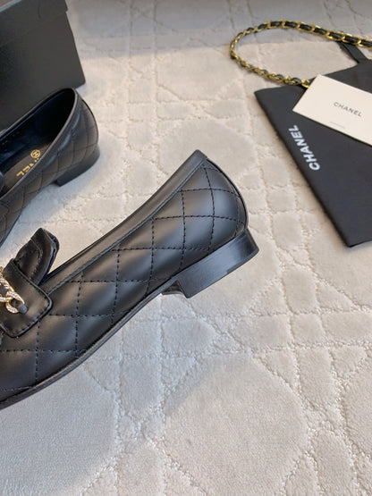 Chanel Rhinestone Chain Loafers