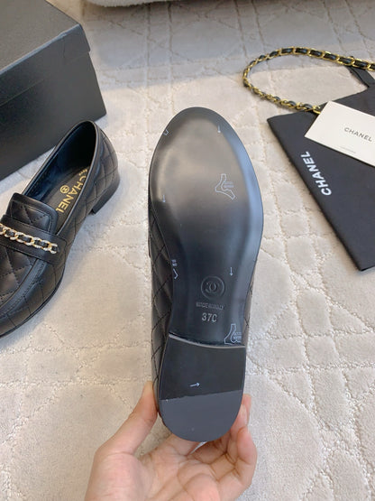 Chanel Rhinestone Chain Loafers