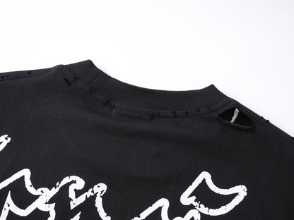 Balenciaga Paris Art Print Distressed T-Shirt – 25SS