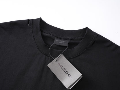 Balenciaga Paris Art Print Distressed T-Shirt – 25SS