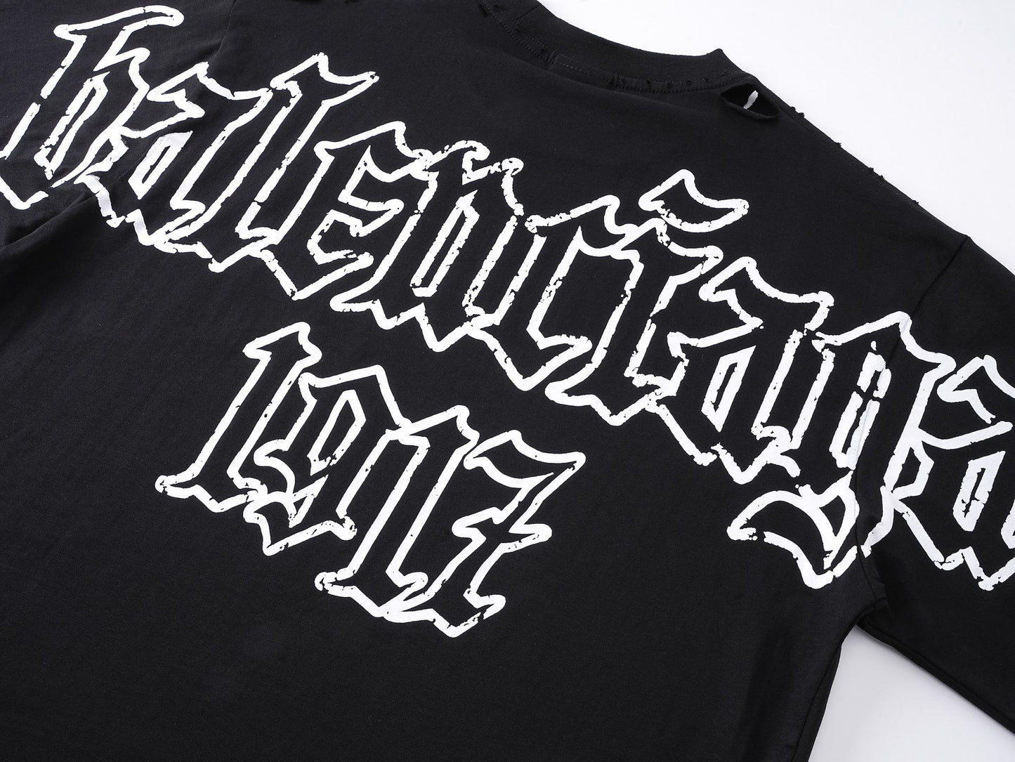 Balenciaga Paris Art Print Distressed T-Shirt – 25SS