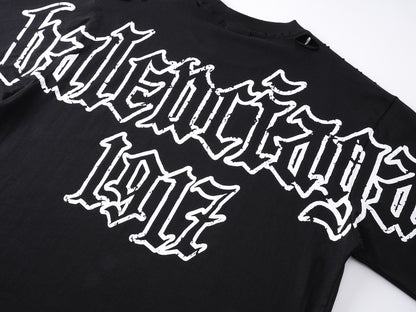 Balenciaga Paris Art Print Distressed T-Shirt – 25SS