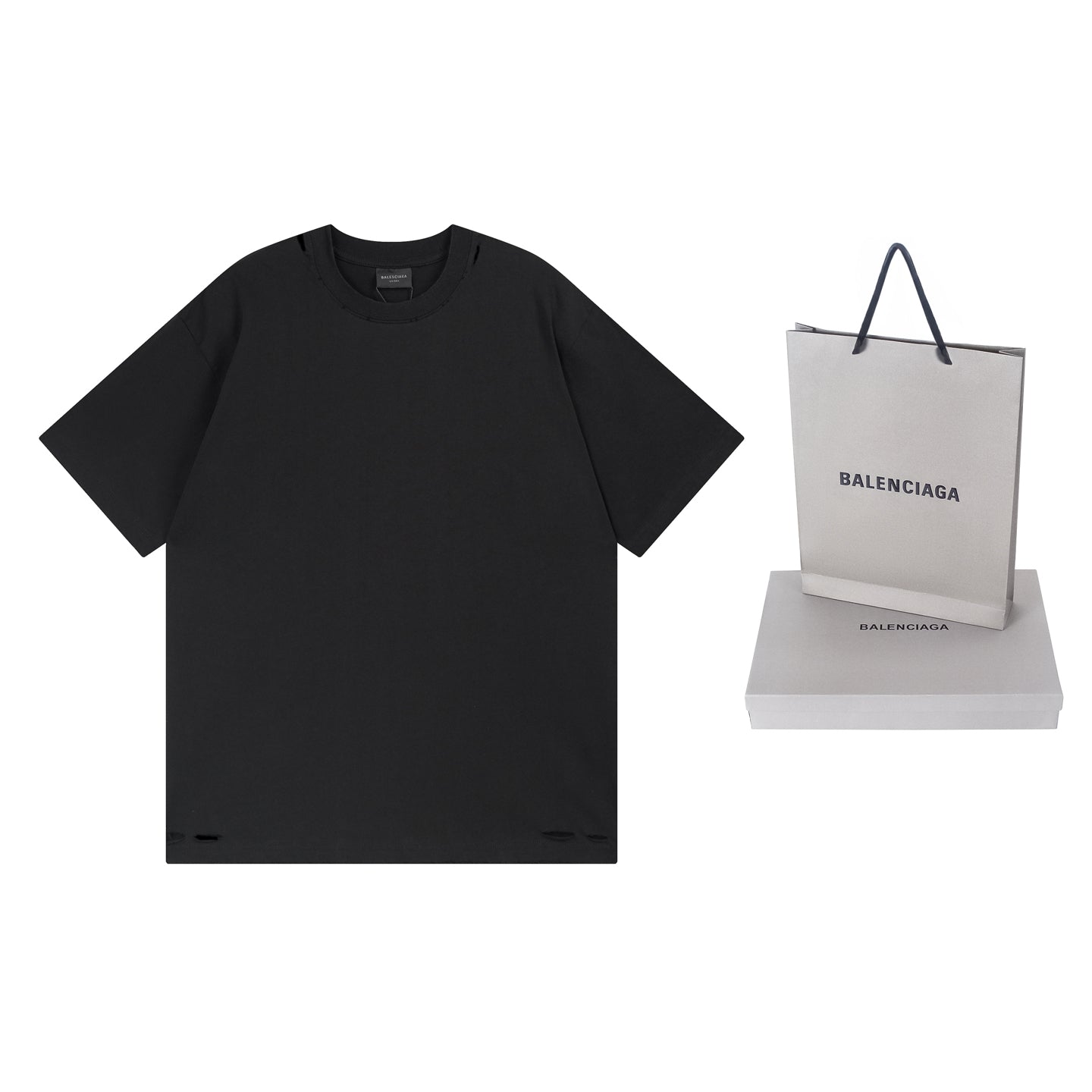 Balenciaga Paris Art Print Distressed T-Shirt – 25SS