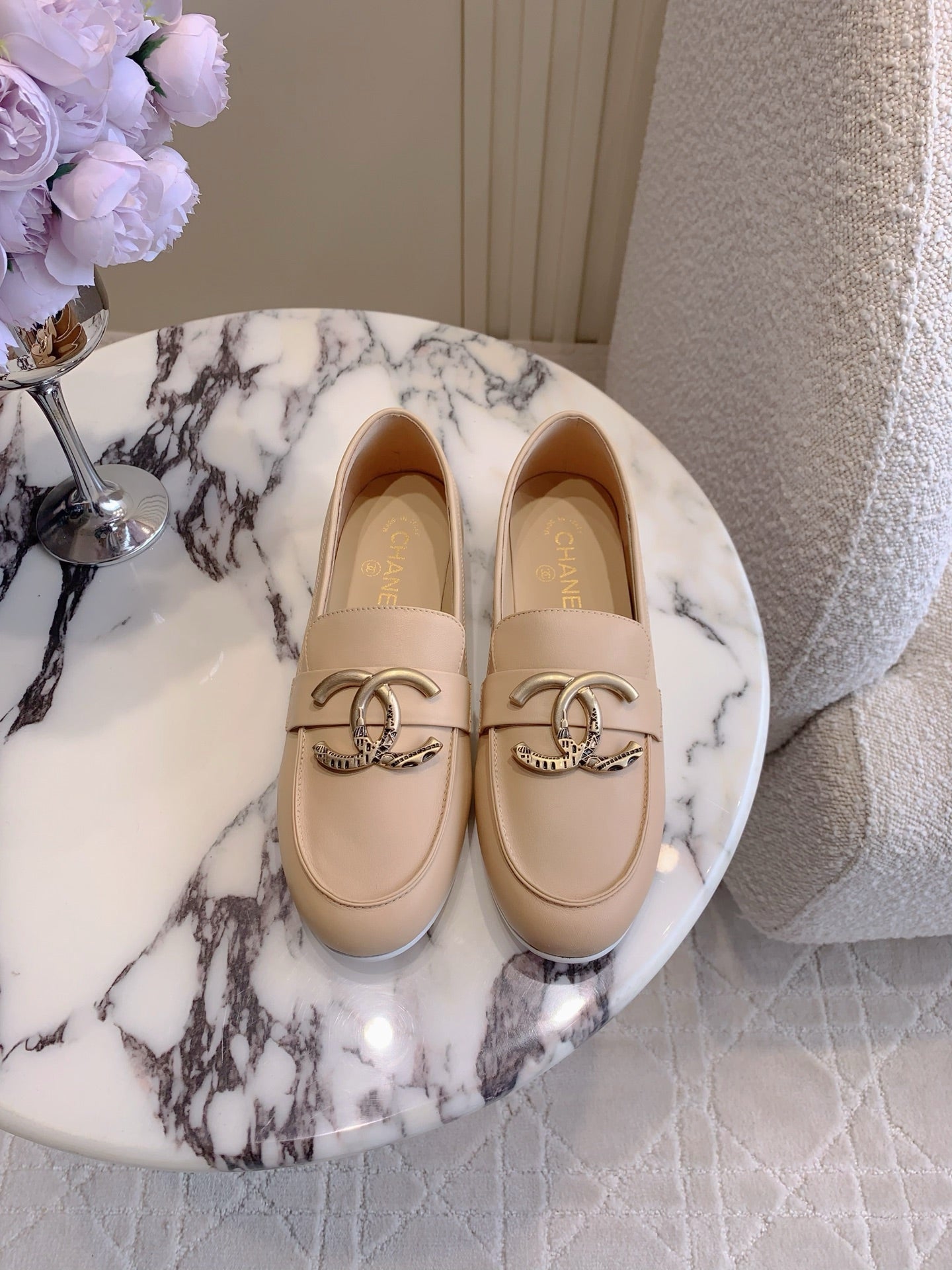 Chanel Classic Big Logo Loafers