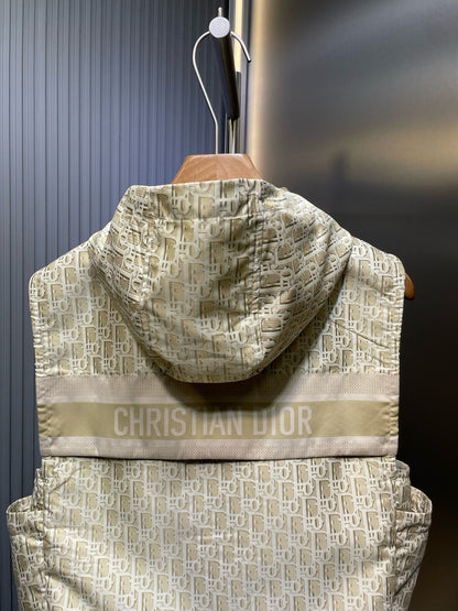 Dior Gold Oblique Jacquard Hooded Jacket – 25SS