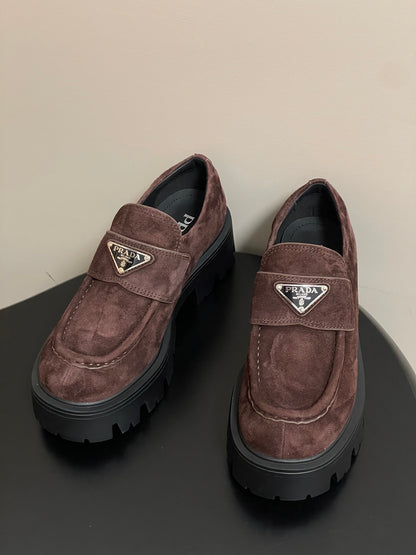 Prada Thick-Soled Platform Loafers – 25FW