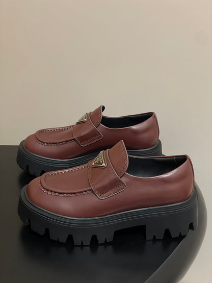 Prada Thick-Soled Platform Loafers – 25FW