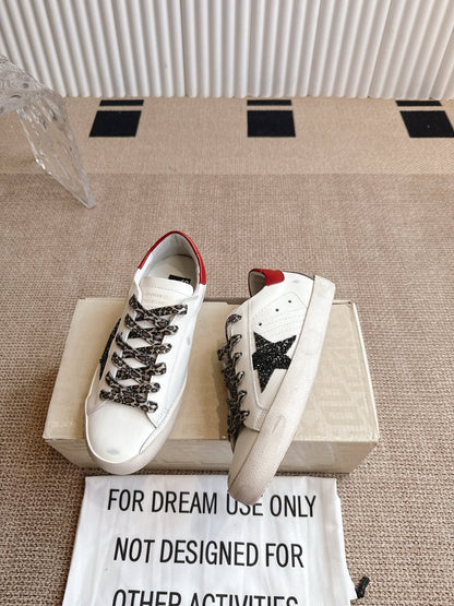 Golden Goose Distressed Leather Sneakers