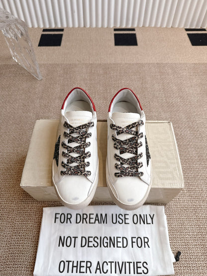 Golden Goose Distressed Leather Sneakers