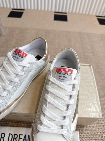 Golden Goose Distressed Leather Sneakers