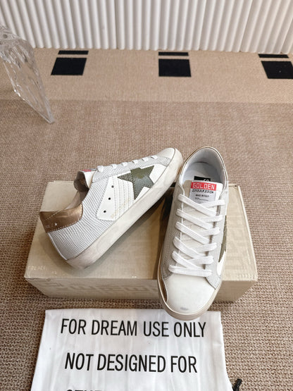 Golden Goose Distressed Leather Sneakers