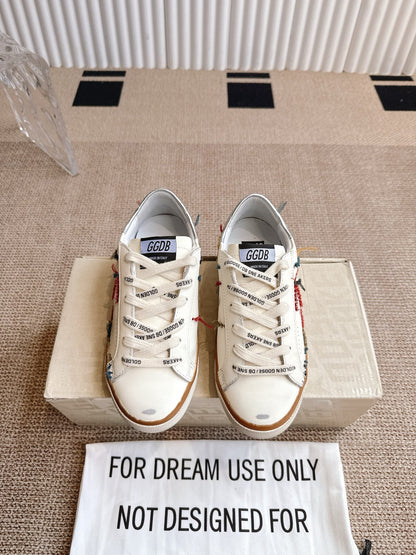Golden Goose Distressed Leather Sneakers