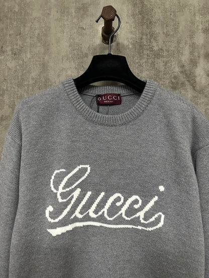 Gucci Intarsia Logo Wool Sweater