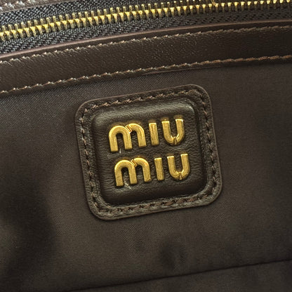 Miu Miu Arcadia Pleated Lambskin Handbag