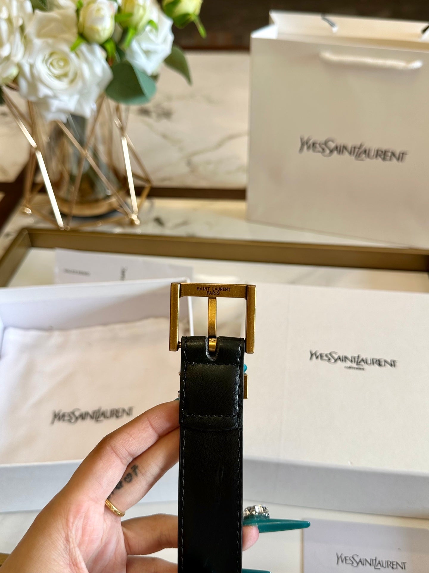Saint Laurent Classic Leather Belt – 2.5cm