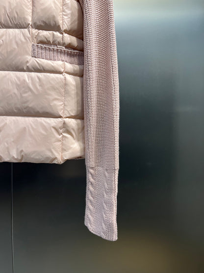 Moncler Lapel Patchwork Wool Down Jacket – 25FW