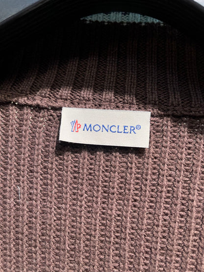 Moncler Knitted Patchwork Stand-Collar Jacket