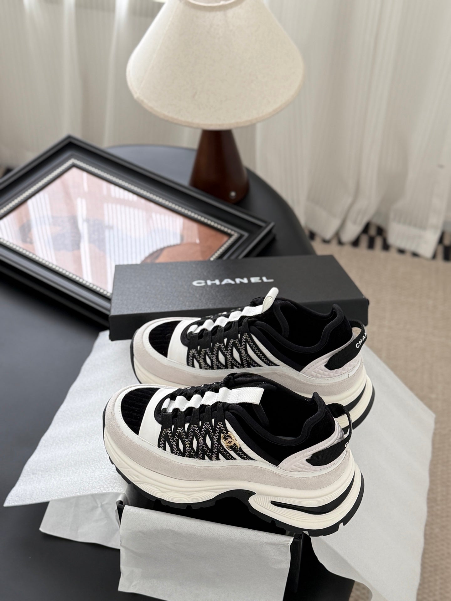 Chanel Color-Block Sneakers – 25C