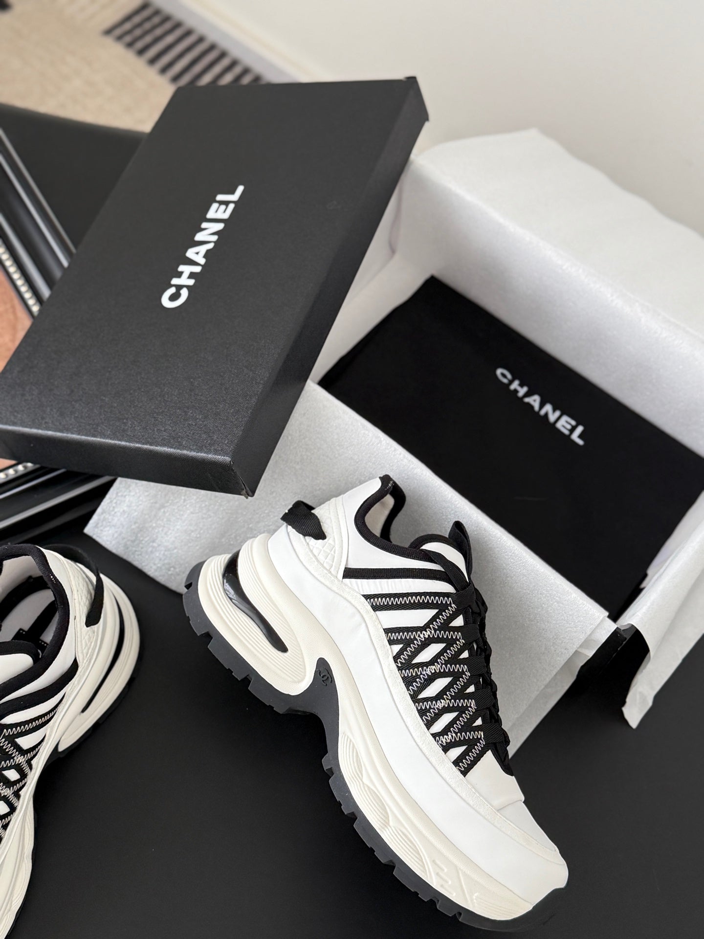 Chanel Color-Block Sneakers – 25C