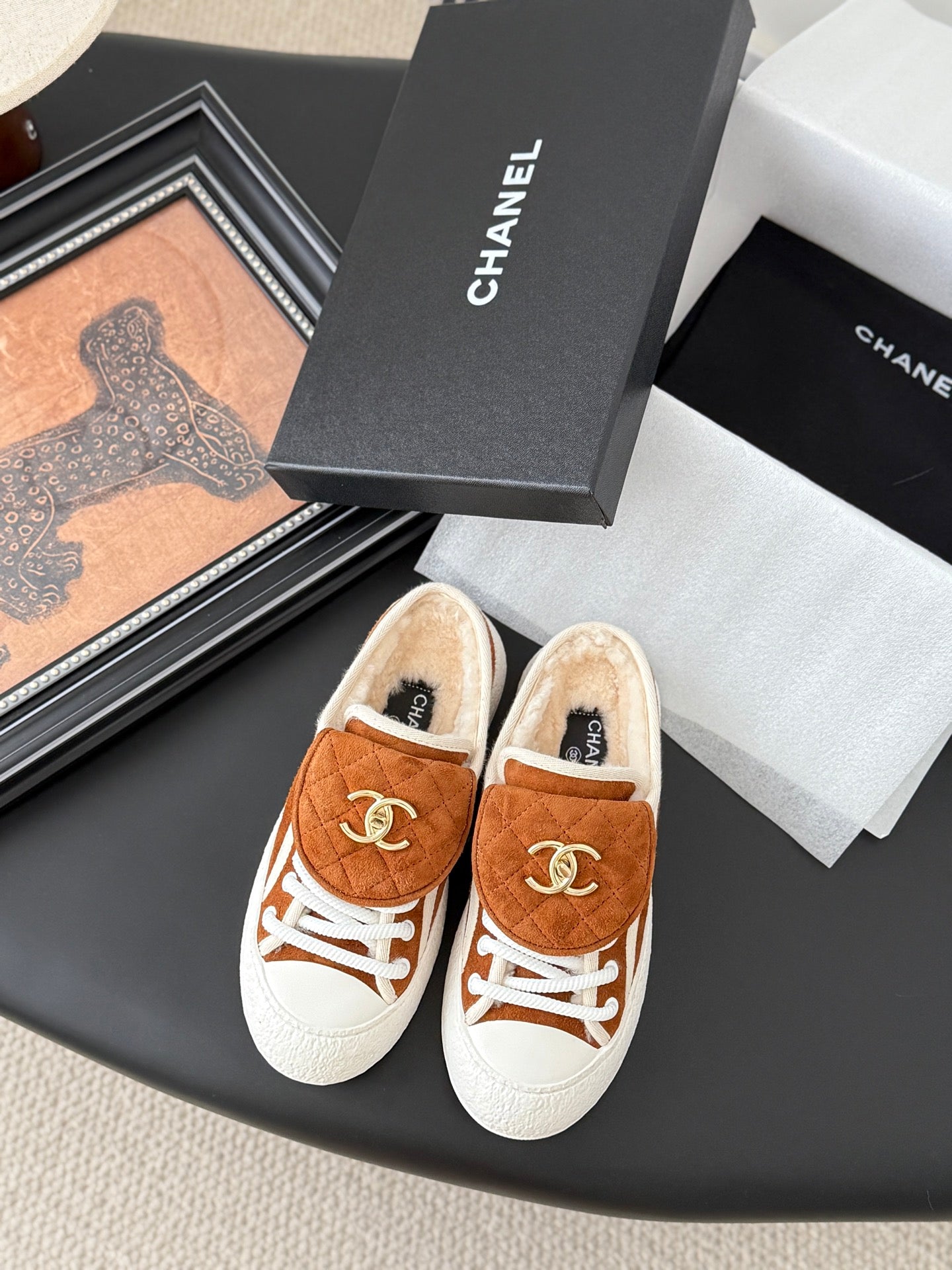 Chanel Classic Satchel Buckle Flats