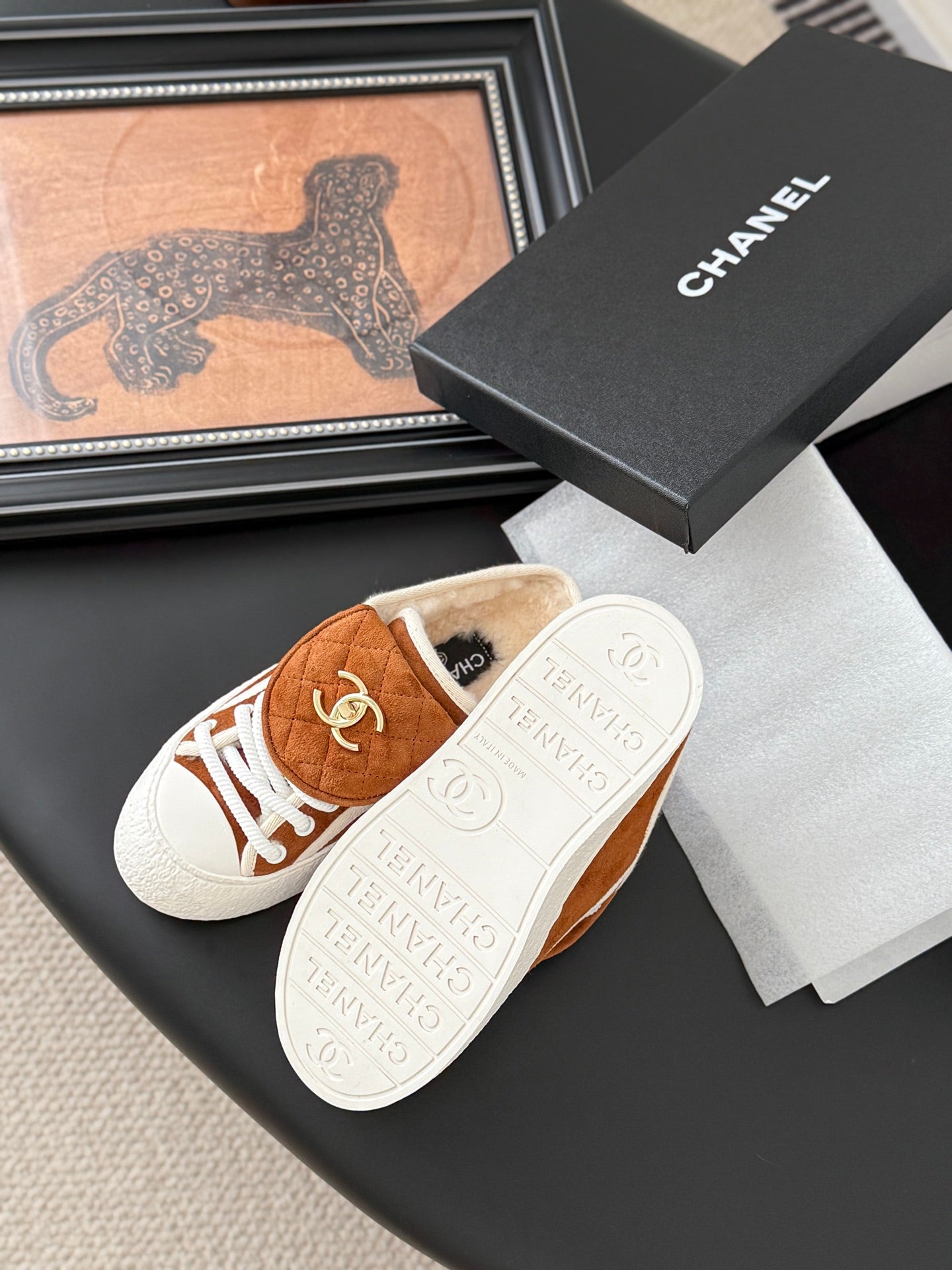 Chanel Classic Satchel Buckle Flats