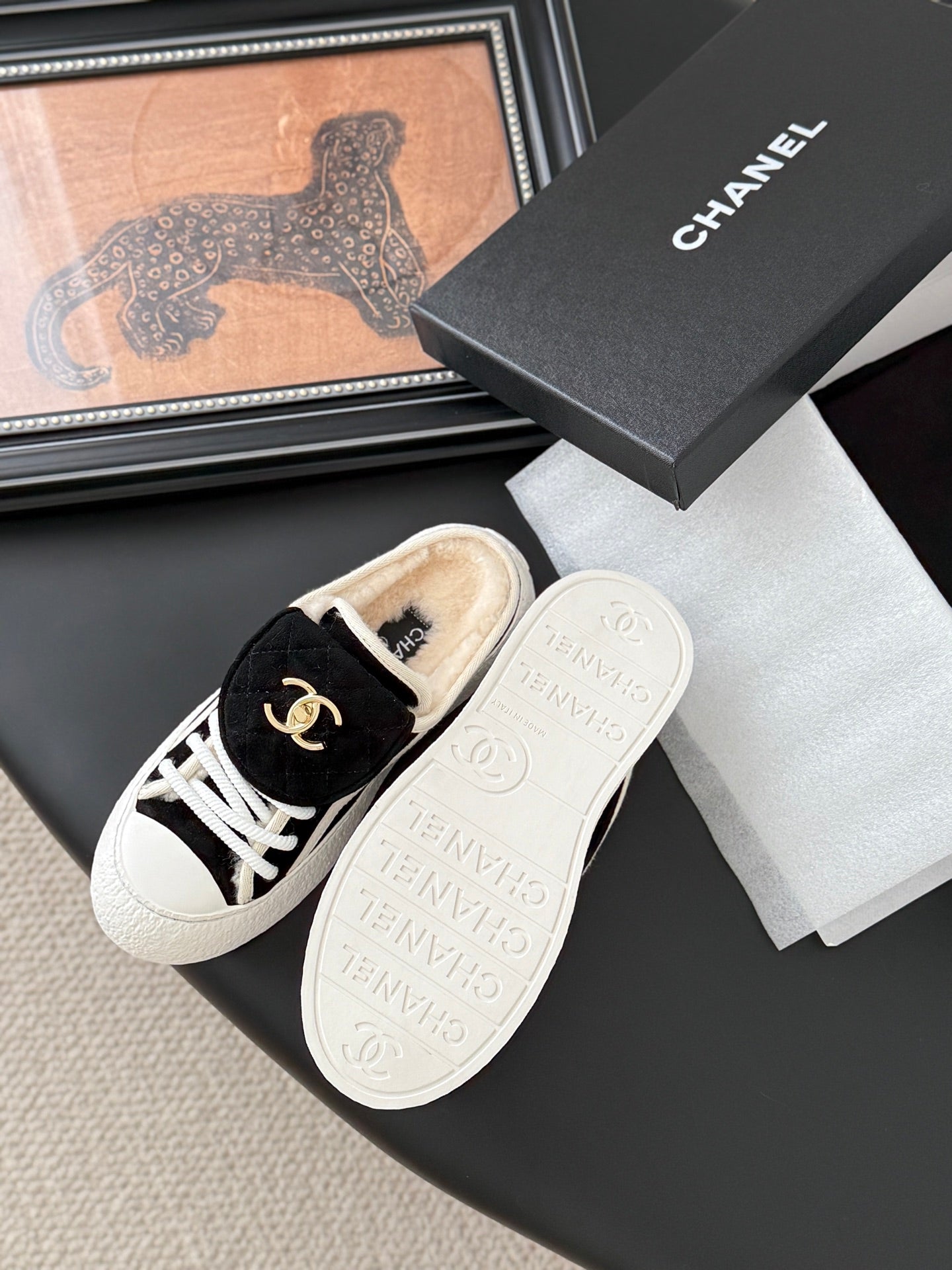 Chanel Classic Satchel Buckle Flats