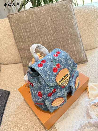 Louis Vuitton x Takashi Murakami Denim Mini Backpack