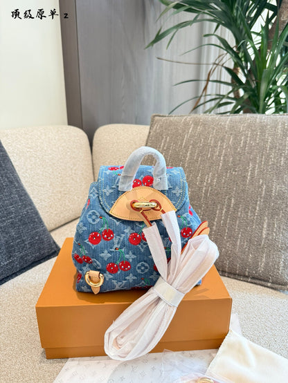 Louis Vuitton x Takashi Murakami Denim Mini Backpack