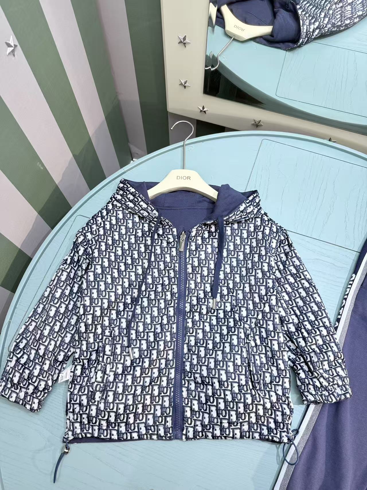 Dior Kids Reversible Windbreaker & Sweatshirt Set – Kids Collection – 25SS