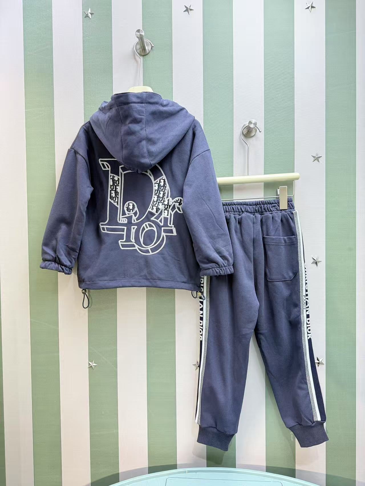 Dior Kids Reversible Windbreaker & Sweatshirt Set – Kids Collection – 25SS