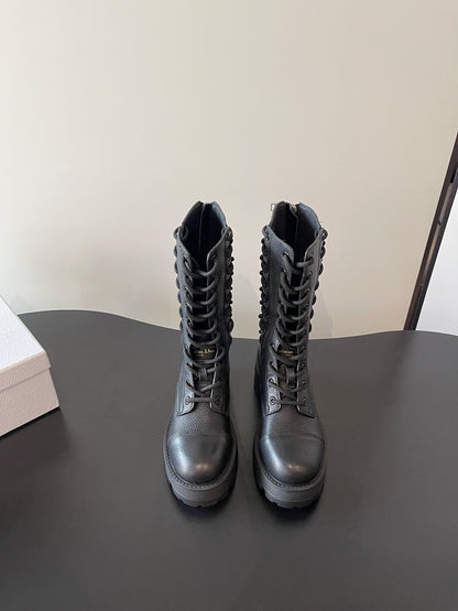 Dior D-Road Lace-Up Combat Boots