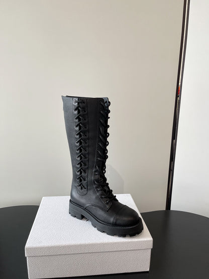 Dior D-Road Lace-Up Combat Boots