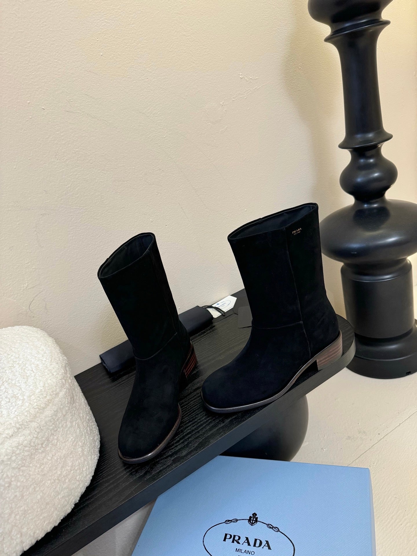 Prada Thick-Sole Knight Boots – 25SS