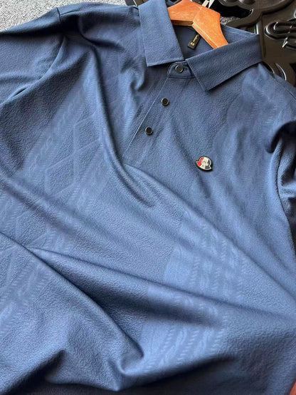 Moncler Ice Silk Jacquard Seamless Polo Shirt