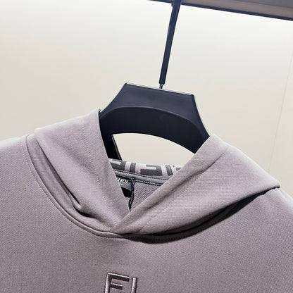 Fendi FF Patch Logo Cotton Hoodie