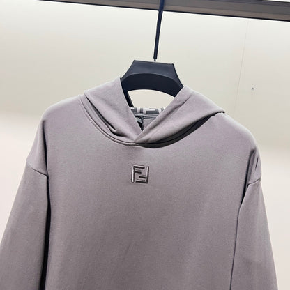 Fendi FF Patch Logo Cotton Hoodie