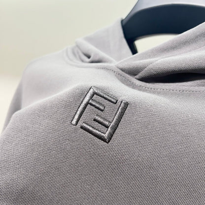 Fendi FF Patch Logo Cotton Hoodie