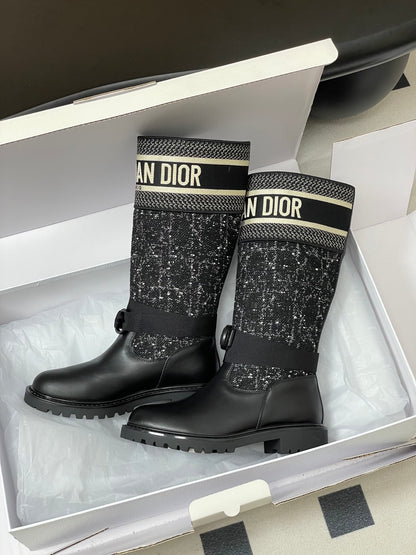 Dior D-Major Tweed Knight Boots – Autumn/Winter Collection