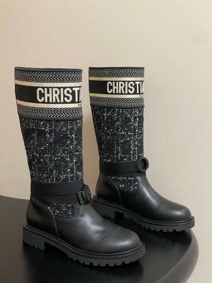 Dior D-Major Tweed Knight Boots – Autumn/Winter Collection