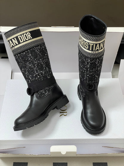 Dior D-Major Tweed Knight Boots – Autumn/Winter Collection